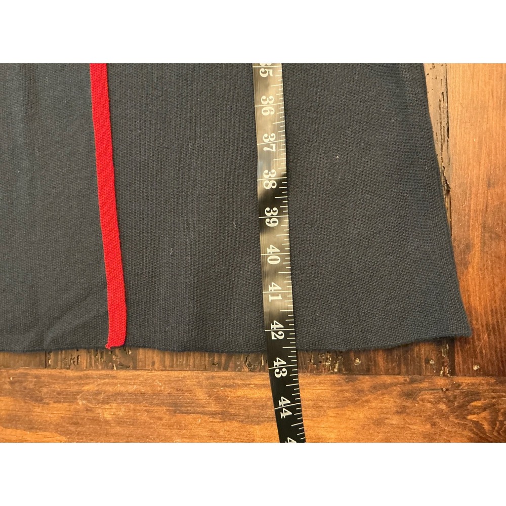 Venus Navy & Red Military Coat Women's Large Long Knit Cardigan Sweater Jacket - Picture 3 of 6
